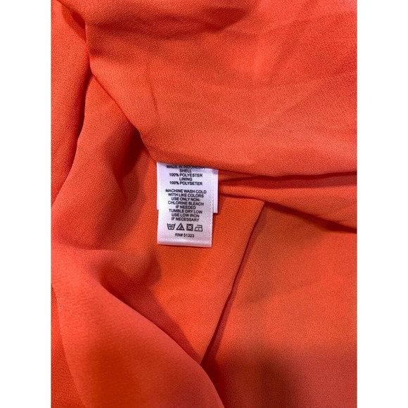 1.State Orange Paisley Print Tiered Mini Skirt with Ruffle Hem & Elastic S - Picture 8 of 8